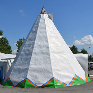 white teepee